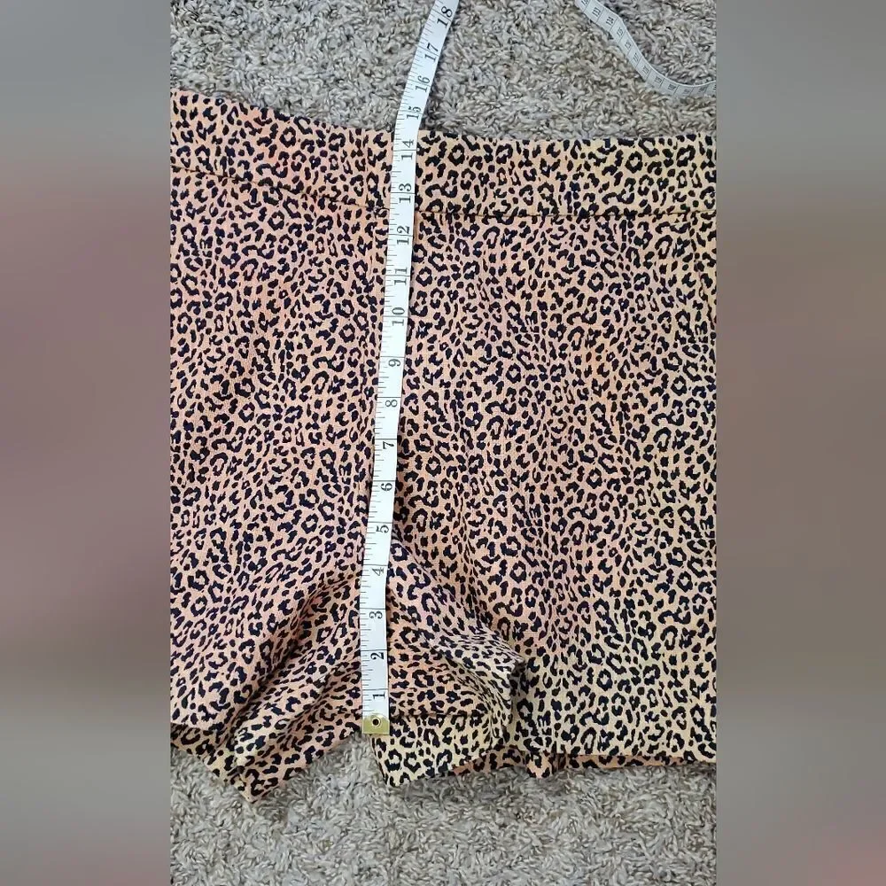 J.Crew Factory Cheetah Brown & Black Shorts
